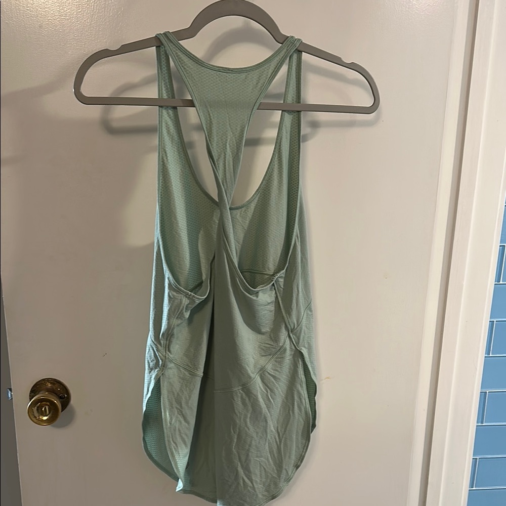 Lululemon Athletica Green Cut Out Relaxed Tank Top